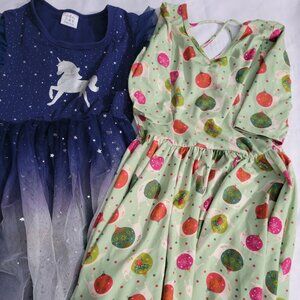 Dot Dot Smile size 7 NON Branded Unicorn size 7-8 Both used with untreated spots